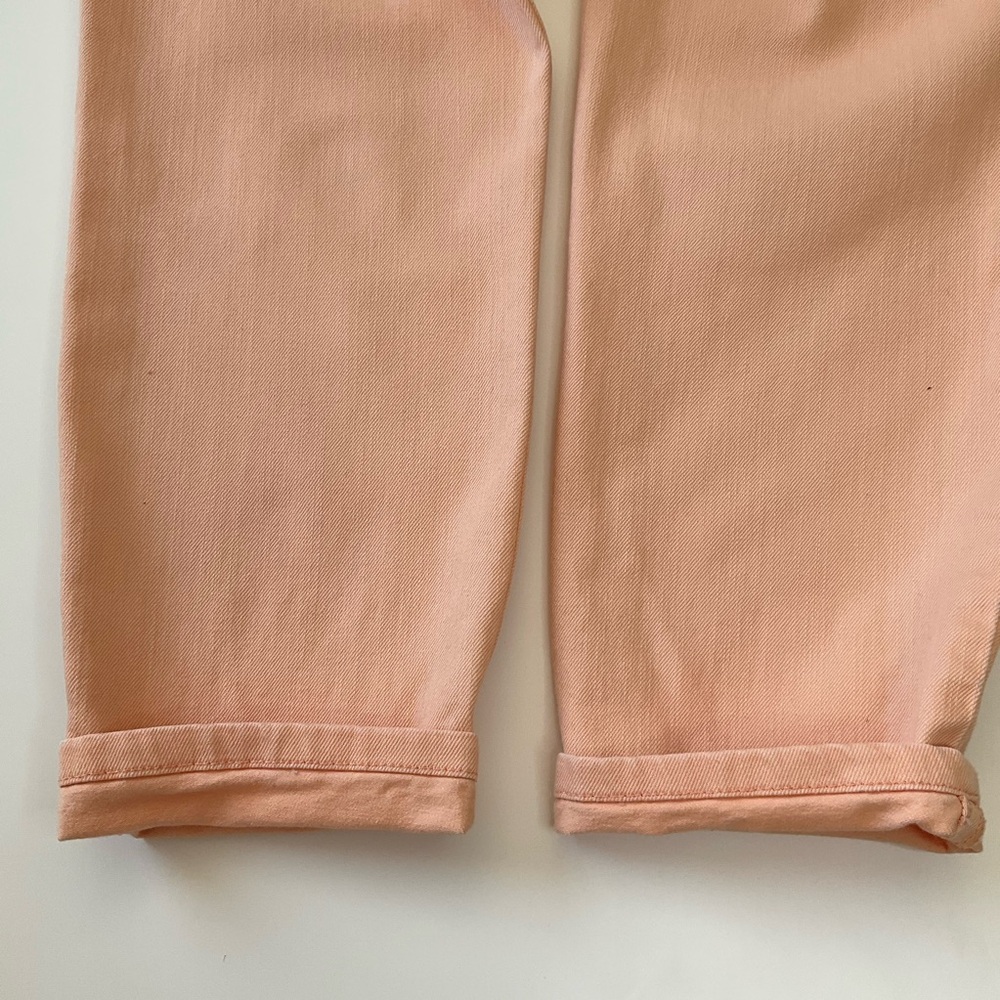 CAbi Bree Creamsicle Peach Crop Capri Stretch Denim Jeans Style# 329 Size 2 - Picture 9 of 14